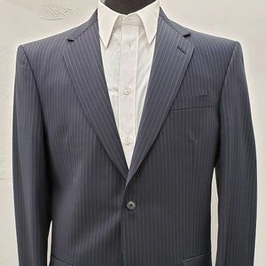 Murano Two Button Navy Striped Suit
